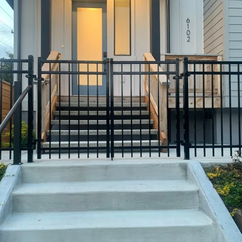 Ornamental steel fence installation in Seattle